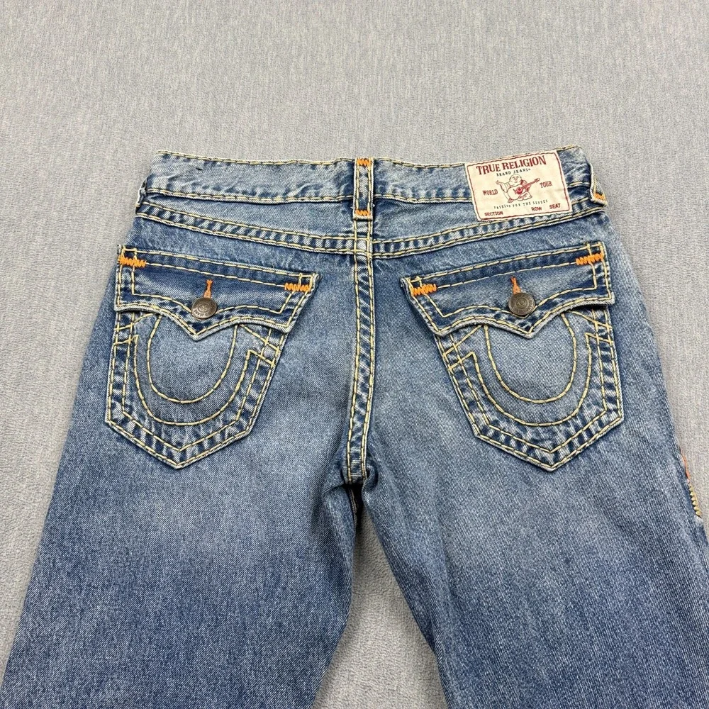 True Religion Jeans Men 33X33 Blue Geno Super T Relaxed Slim Flap Pocket Pants